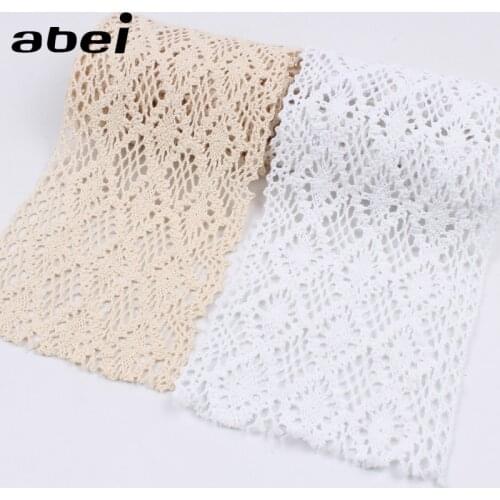 1Yard 11cm Width White Black Beige Cotton Lace Ribbon Sewing Accessories Cotton Fabric Trims Material Curtain Home Texile Edge