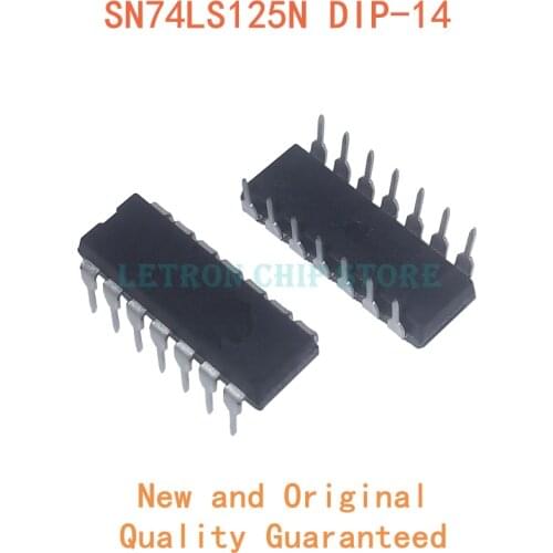 10PCS SN74LS125AN DIP14 SN74LS125N DIP 74LS125N 74LS125AN DIP-14 74LS125 HD74LS125AP HD74LS125P new and original IC