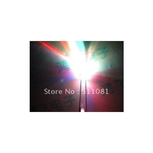 500PCS 2PIN 5MM RGB 7 color Slow flash LED light-emitting diode (LED) New products and ROHS 5mm RGB 7 color Slow flash LED+Hot T