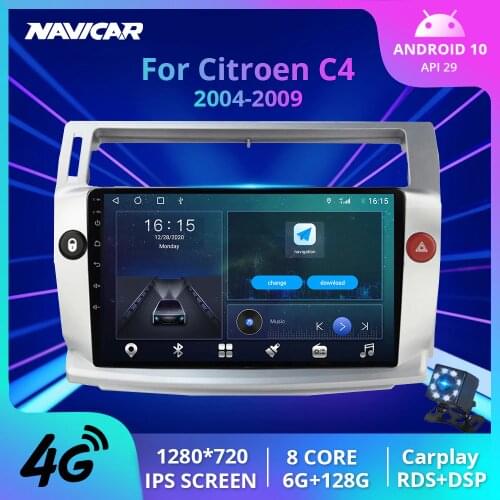 2Din Android 10 Car Radio For Citroen C4 C-Triomphe C-Quatre 2004-2009 Car Dvd Player Car Multimedia Player Auto GPS Navigation