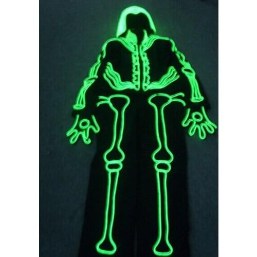 Free shipping EL Wire costume / Neon light suit / Light up dance clothing