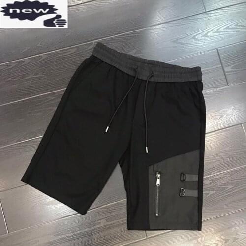 Brand Fashion Mens Summer Drawstring Elastic Waist Harem Trousers Casual Sweatpants Streetwear Knee Length Beach Shorts