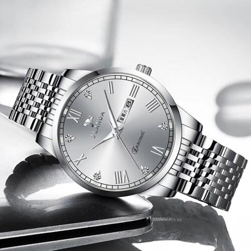 JLANDA Fashion New Mens Watches Top Luxury Brand Waterproof Quartz Watch Men Casual Stainless Steel Business Date Wrist Watch