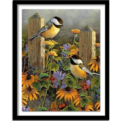 DIY Two birds 5D crafts diamond painting cross stitch diamond embroidery kit full square diamond crafts wall painting
