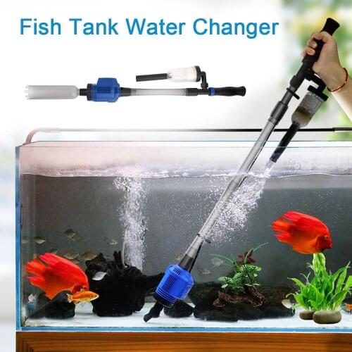 Fish Tank Sand Washer US Plug Electric Siphon Filter Vacuum Gravel Water Changer Aquarium Siphon Operated Cleaner