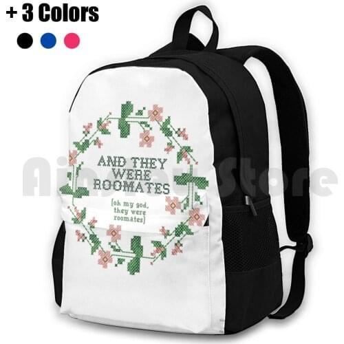 And They Were-Vine Quote Cross Stich Outdoor Hiking Backpack Riding Climbing Sports Bag Crosstich Cross Floral Vine Vines Vine