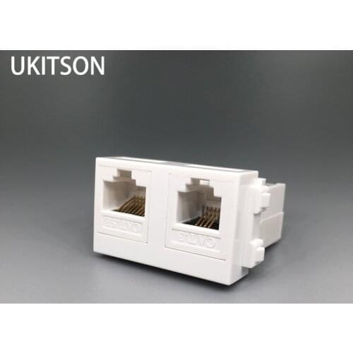 Quality CAT5E RJ45 Ethernet Module With CAT3 RJ11 Phone Socket Connector 23x36mm