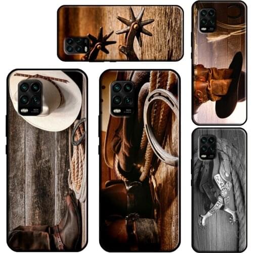 Cowboy Cowgirl Boots Spur Hat Phone Case For Xiaomi Mi 10T Pro 9 10 11 Lite Ultra A3 POCO F3 F1 F2 M3 Pro X3 Soft Cover