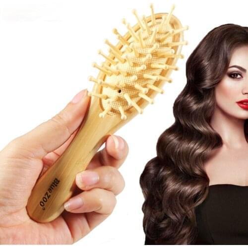 Massage hairdressing comb Air cushion airbag comb Anti-static bamboo bristle needle Massage comb Meridian hairdressing comb mini
