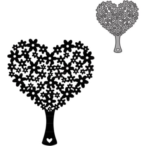 Love Shaped Tree Metal Cutting Dies New 2021 Diy Scrapbooking Photo Album Decorative Crafts Embossing Die Cuts