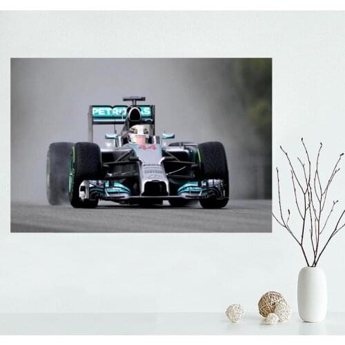 Custom Canvas Lewis Hamilton Poster Art Decoration Poster Cloth Fabric Wall Poster Print Silk Fabric &Q0035K