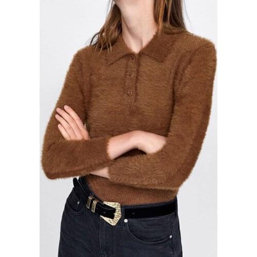 MRMT 2021 Brand New Wemons Sweaters Long-sleeved Shirt for Female Round-necked Loose-knit Sweaters