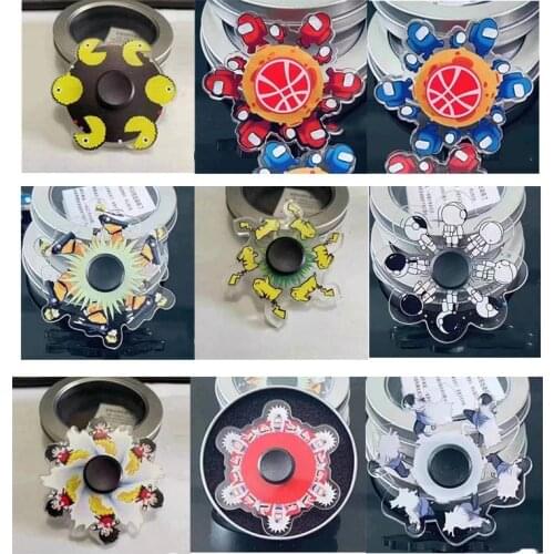 New Cartoon Anime Running Dynamic Hand Spinner for Children Adult Stress Relief Toys Whirling Running Animation Fidget Spinner