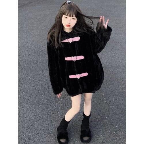 New Spring Autumn Gothic Harajuku Bone Print Hot Girl Loose Long Sleeve Fashion Punk Cool Girl Streetwear Black Coat