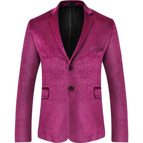 New Fleece Suit Jackets Fashion Boutique Solid Business Banquet Stage Singer Nightclub Dress Coat Wedding Men Suit MenS Tuxedo