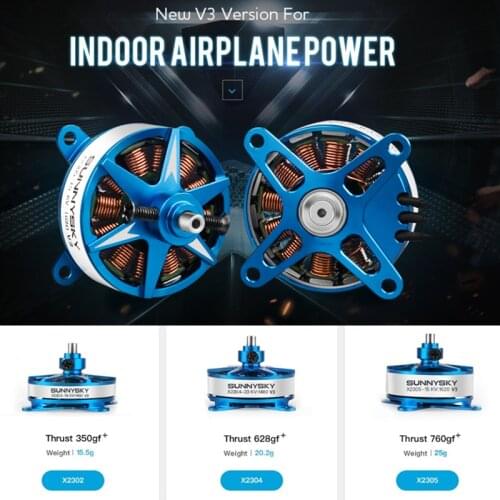 New Sunnysky x2302 x2304 x2305 X-Fixed Wing Series-V3 for F3P Indoor Aerobatic Airplanes power Brushless Motor