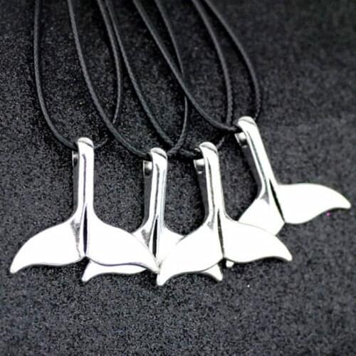 Wholesale 10pcs/LOT fashion Whale tail Pendant necklace gift HJ07