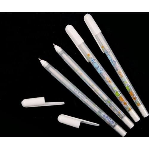 White Ink 0.8mm Gel Pen Unisex Pen Gift For Kids Stationery Office Learning Student School Supplies