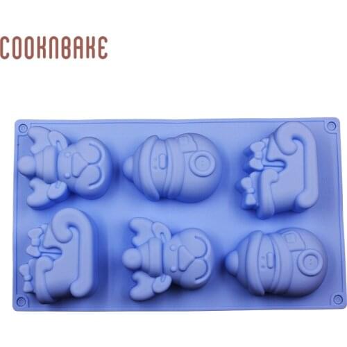 Silicone Cake Baking Tools Soap Mold for Soap Making Christmas DIY Cake Bakware Mold for kitchen Deer Snowman sled 6 cavity
