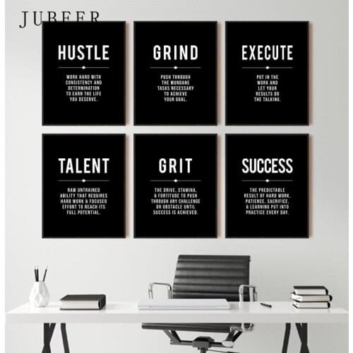 Nordic Poster Inspirational Quotes Canvas Prints Black and White Wall Art for Living Room Wall Decoration Picture for Home