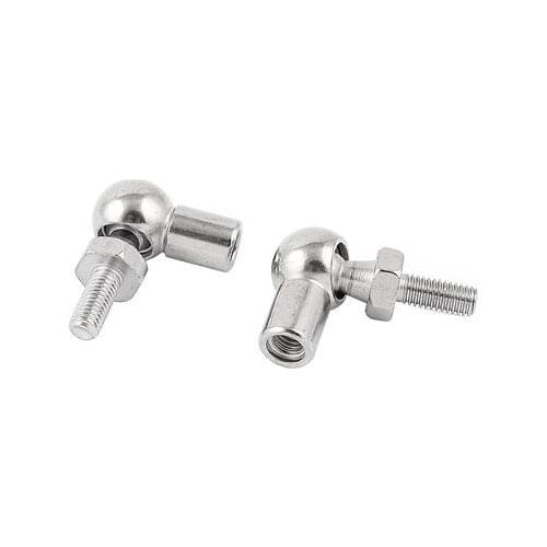 6mm Thread Stainless Steel Ball Joint Gas Spring Connector 2 Pcs