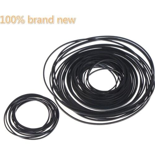 Universal Mix Cassette Tape Machine Belts Assorted Common Flat Rubber Belt for Recorders Walkman CD DVD Drive 100PCS