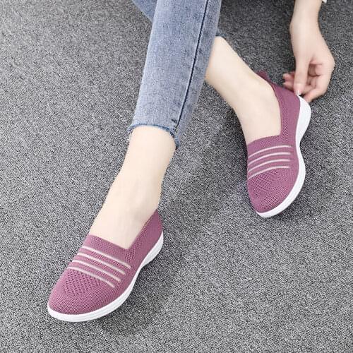 Tenis Feminino Women Tennis Shoes Breathable Mesh Soft Woman Sports Shoe Slip on Female Footwear Outdoor Jogging Walking Sneaker
