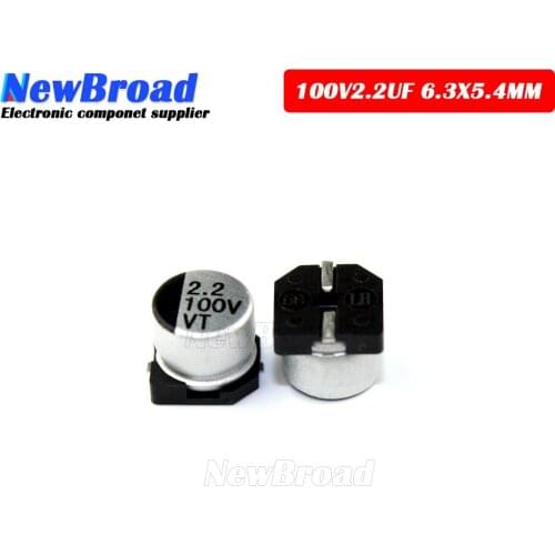 10PCS SMD Aluminum Electrolytic Capacitor 2.2UF 50V 63V 100V 400V 4*5.4 5*5.4 6.3*5.4 8*10.5MM 50V2.2UF 63V2.2UF 100V2.2UF 2.2uF