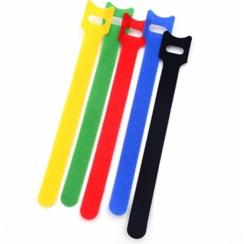 10pcs Wholesale 12*150mm Nylon Reusable Cable Ties with Eyelet Holes back to back cable tie nylon hook loop fastener management