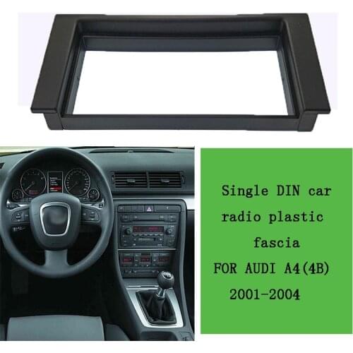 1Din Car Radio Fascia for 2001-2004 Audi A4 (4B) Face Plate Panel DVD Frame Stereo Dash Car Fitting Kit