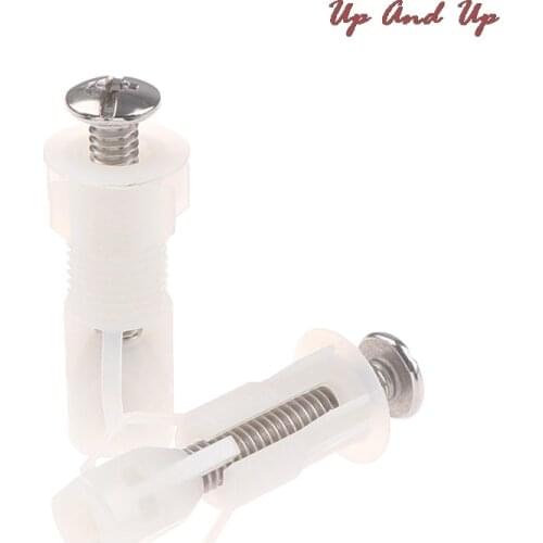 2pcs DIY Plastic Toilet Seat Screws Fixings Fit Toilet Seats Hinges Repair Tools