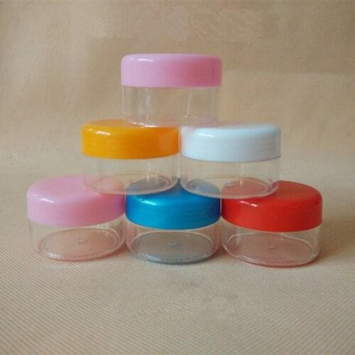 50 pcs/lot 20G Eye Cream Jar Plastic Cosmetic Refillable Bottle Empty Makeup Container Travel Facial Cream Jar Facial Scrub Box