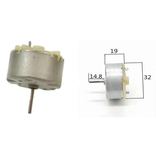 500 DC Motor 15mm long shaft 3V 6V 3000rpm 12V Massager rotating light DIY model motor 12560