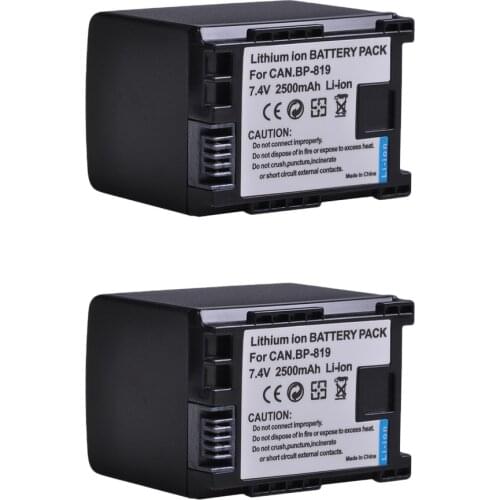 2500mAh 7.4V BP-819 BP 819 BP819 Battery for Canon BP-808 809 819 827 HF200 HF20 HG21 HG20 FS200 FS21 HFM41 HFM400 FS300 FS100