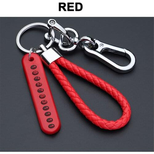 Car Anti-lost Phone License Plate Key Chain Pendant Car Vehicle Phone Number Card Drop Shipping Automotive Interior Supplies