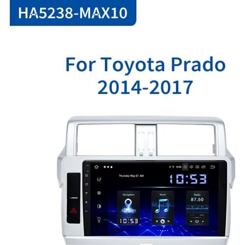 Dasaita 1 Din Android 10.0 Car Radio GPS Navigation for Toyota Prado 2014 2015 10.2" IPS BT5.0 1024*600 4G 64GB ROM Carplay