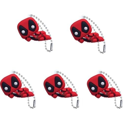 1PCS PVC key chain hot cartoon superhero figure key ring Anime Movie figure ball chain fit men key car bag pendants party supply