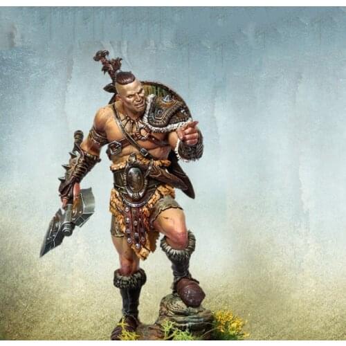 New Unassembled 1/24 75mm ancient warrior with Axe Resin Figure Unpainted Model Kit