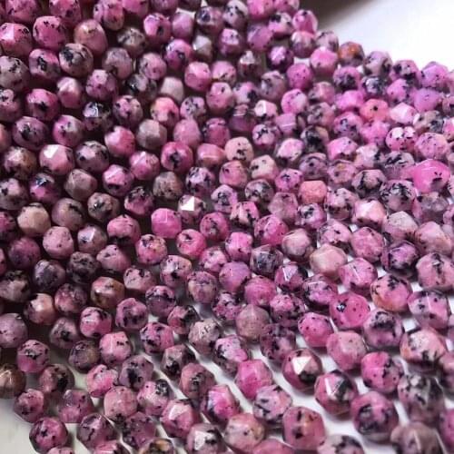 Pink rose color jasper faceted 8mm 14" for DIY jewelry making loose beads FPPJ wholesale beads nature gemstone