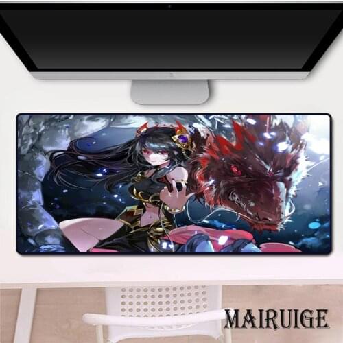 Dragon and Girl Mouse Pad PC Laptop Desk Mat Gaming Room Accessories Gamer Anime Mousepad Keyboard Table Mat Cartoons Mouse Pad