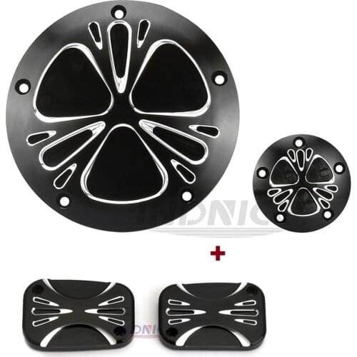 Motorcycle CNC Brake Master Cylinder Cover Derby Timing Timer Cover For harley Touring Street Glide Road King FLHR FLHXS 2014-20