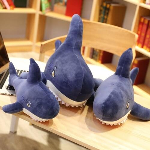 Megalodon shark marine animal plush toy stuffed shark pillow shark peluches grandes comfortable sleeping pillow decoration gift