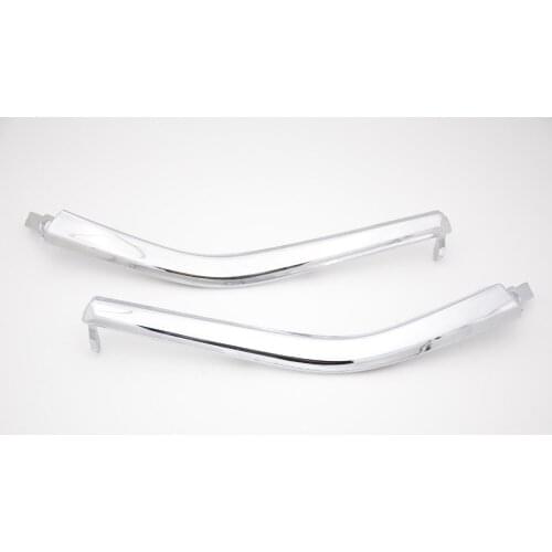 2 Pcs/Pair RH and LH Front Bumper Upper Chrome Stripe Trim Molding For Mitsubishi Outlander 2016