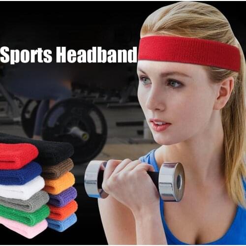 Unisex Sport Sweat Sweatband Headband Yoga Hair Band Stretch Elasticity Sports Basketball Gym Elastic Biker Headband Women Men