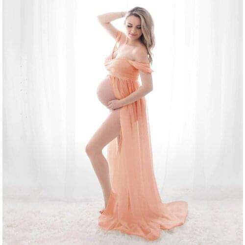 Maternity Dresses for Photo Shoot Sleeveless Wedding White Floor Length Maternity Dress Sexy Club Gown Pregnant Photography