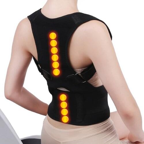 Shoulder Posture Corrector Orthosis Scoliosis Support Magnetic Upper Back Brace Belt Magnet Therapy Strap Posture Corrector Belt