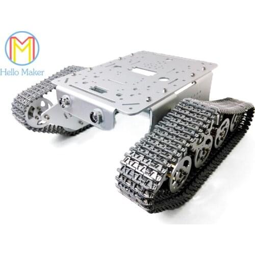 T300 All Metal Tank, Metal Tracks, Aluminum alloy smart tank chassis with robot arm interface, for DIY, Robot study project