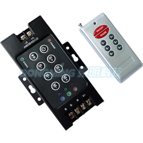 Power rgb remote controller RF 8key 360w DC12V 8A wireless RF led controller for smd 5050 RGB led strip controller
