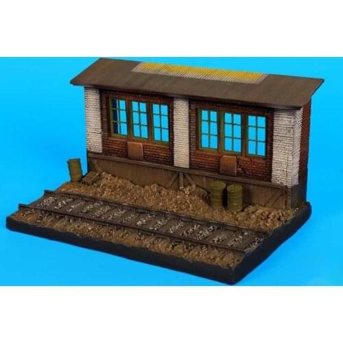 1/72 resin die-casting scene layout props gray model on-site house building platform free shipping D03 (13.5 × 9 × 7.5)mm