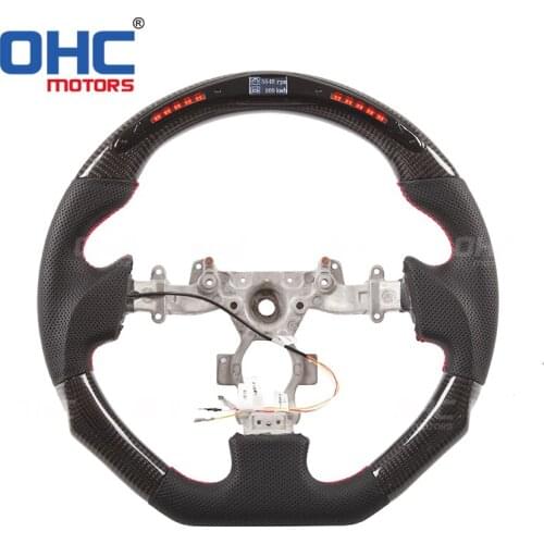 Real Carbon Fiber LED Steering Wheel compatible for GTR 35 OHC Motors Sports